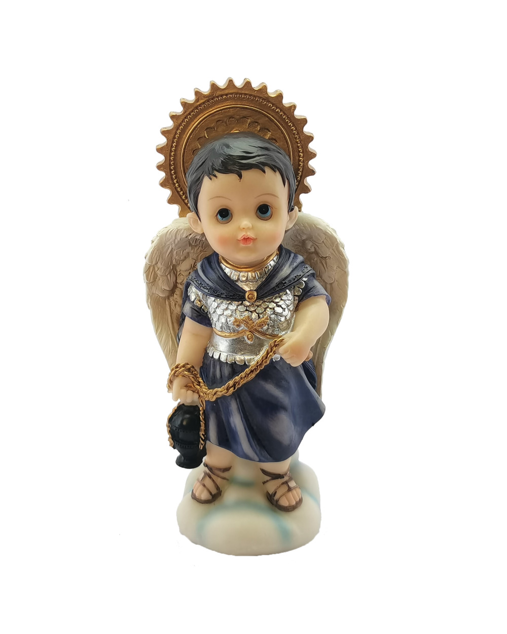 Catholic Statue Seven Archangels Michael Raphael Zadquiel Barachiel Uriel Gabriel Jofiel Cartoon Collection Figurine Set front-4