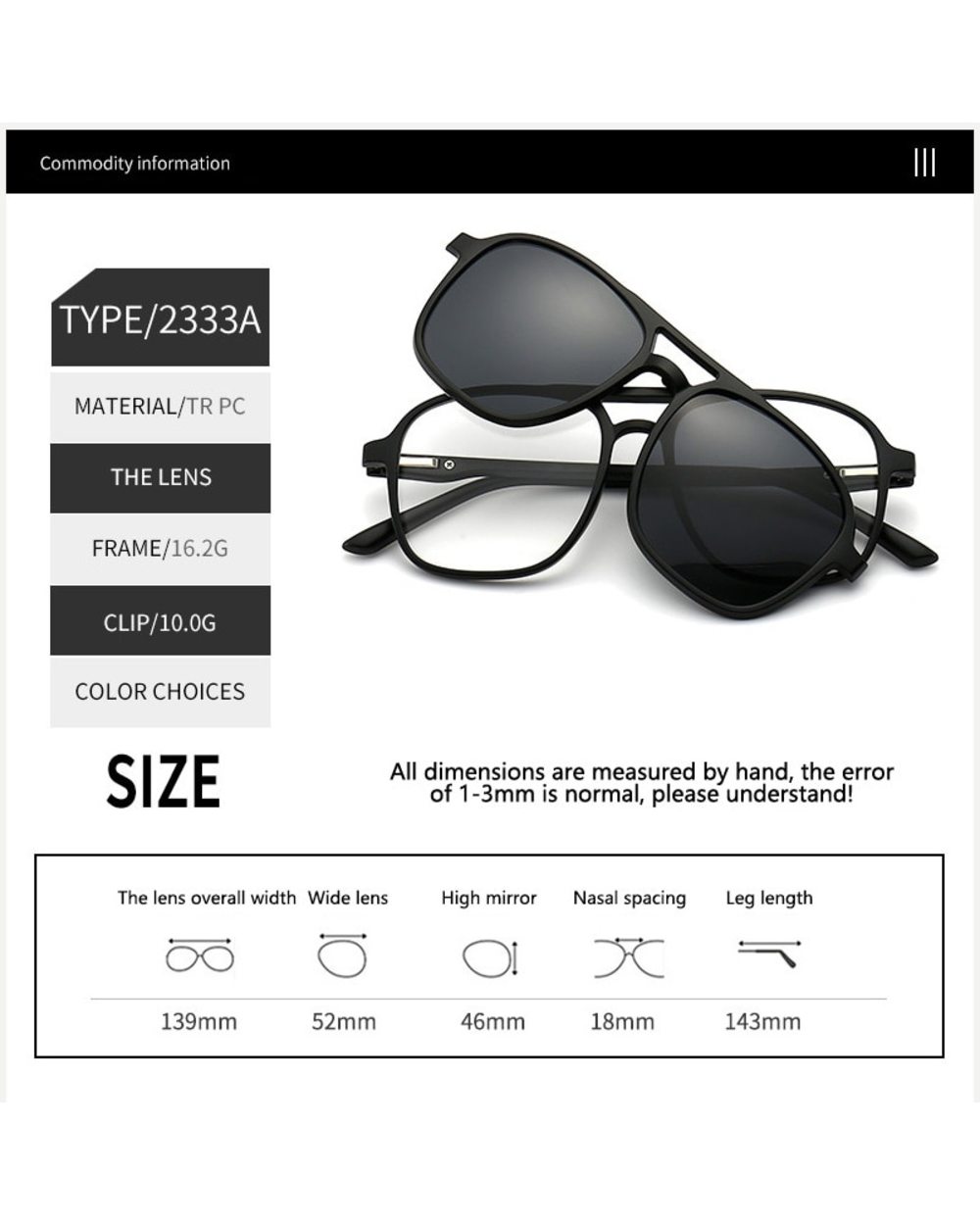 2022 New Mirror Magnetic Attraction Polarized Sunglasses 6 Iin 1 Clip Cycling Glasses Dazzling Polaroid Men Sunglasses front-1