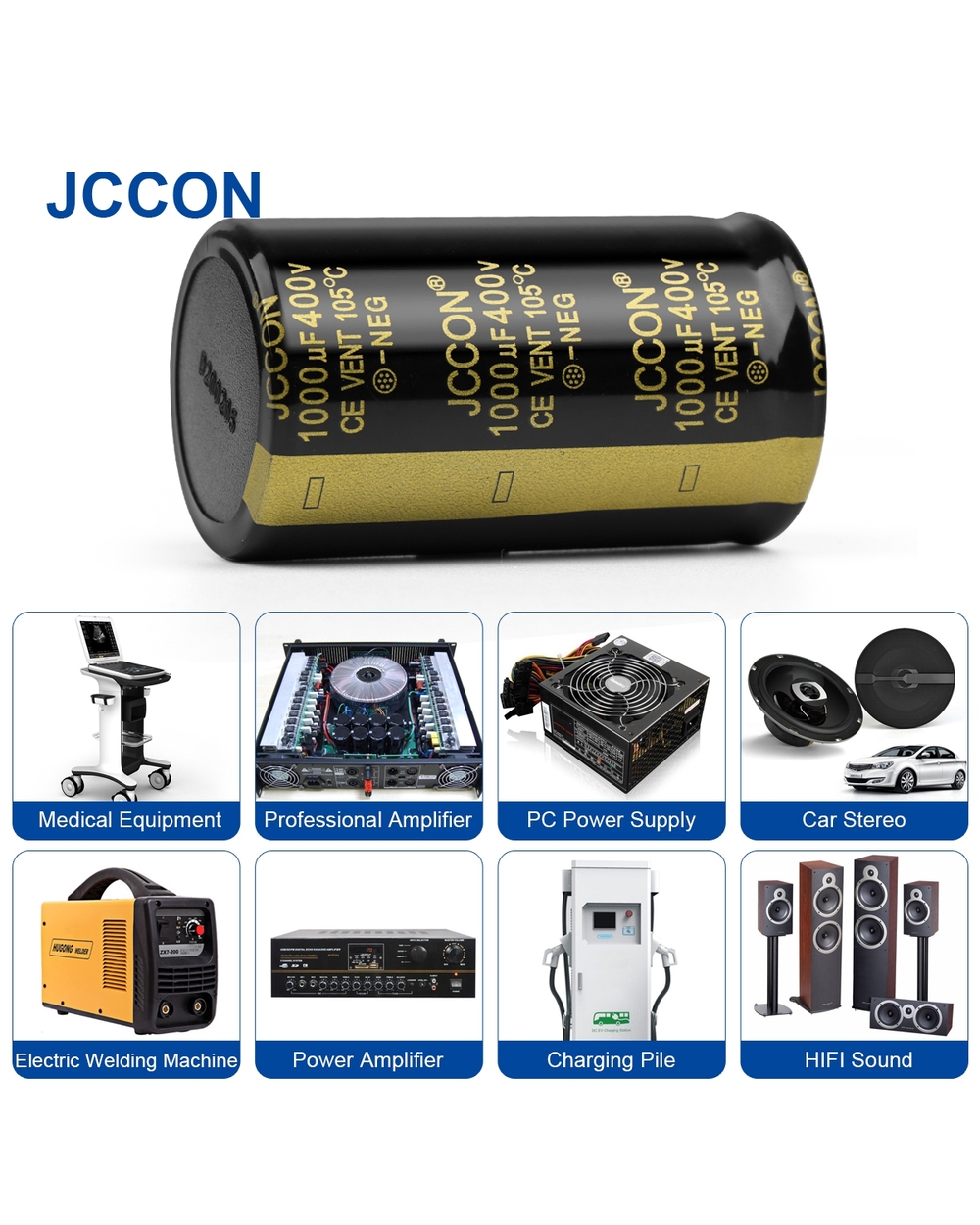 2Pcs Jccon Audio Electrolytic Capacitor 400V 100Uf 150Uf 220Uf 330Uf 470Uf 560Uf 680Uf 820Uf 1000Uf For Hifi Amplifier front-4