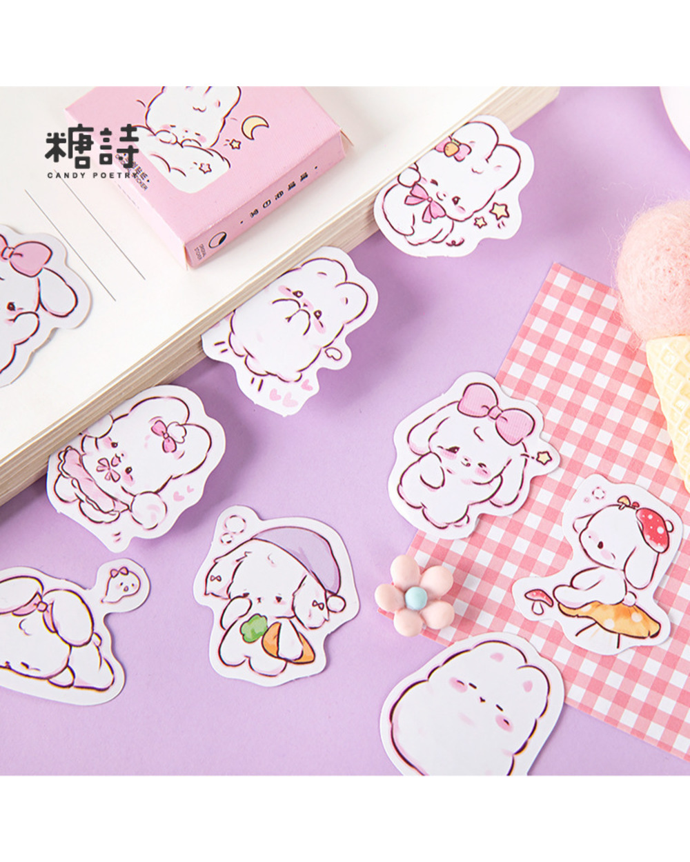 45 Pcs/Pack Cute Rabbit Daily Kawaii Decoration Stickers Planner Scrapbooking Stationery Japanese Diary Stickers front-1