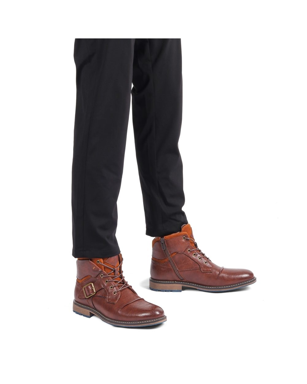 American Style Men Boots Brand Fashion Comfortable Ankle Boots Leather front-5
