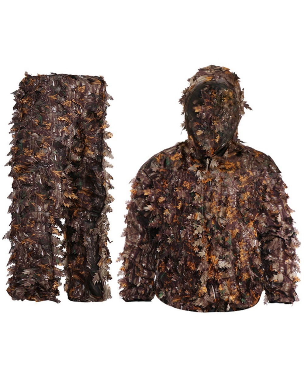 Hunting Ghillie Suit New-Sticky Flower Bionic Leaves Camouflage Suit Woodland Camouflage Universal Camo Set front-5