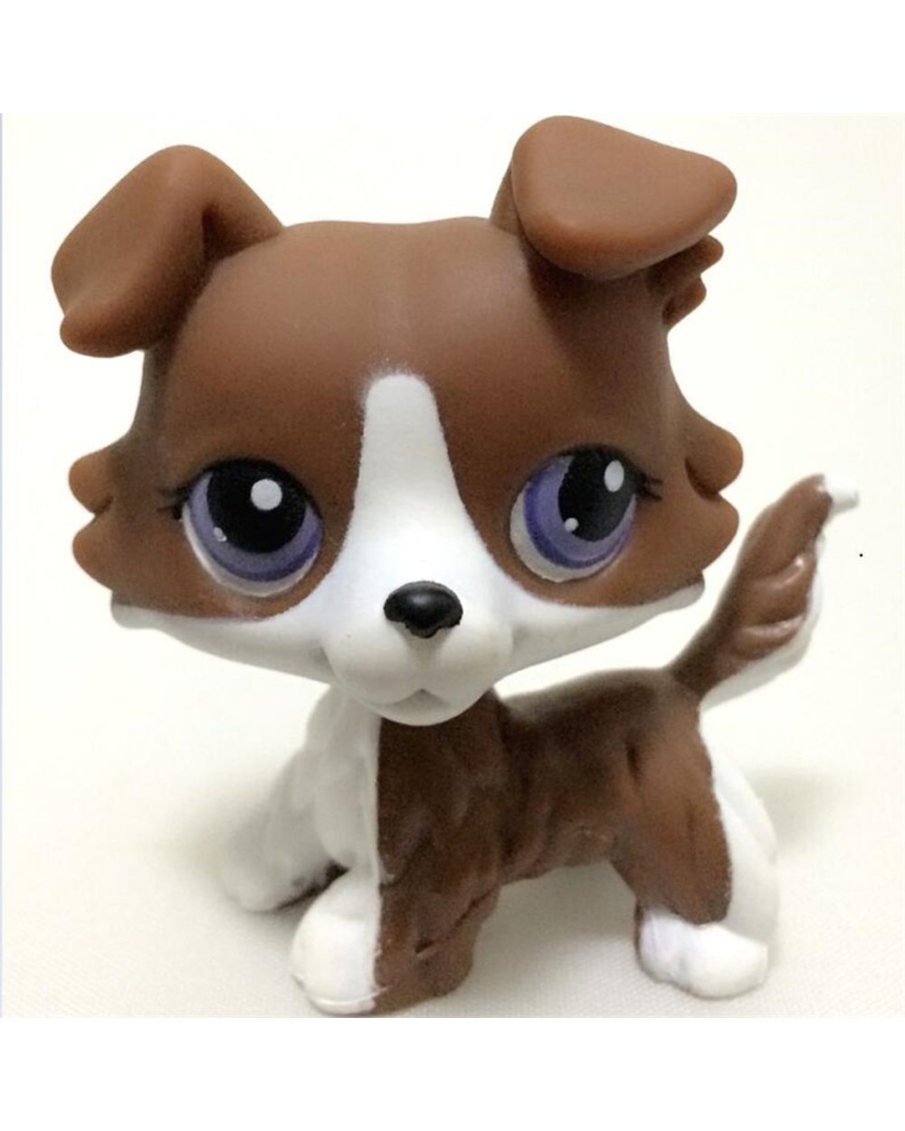 original dog cocker Rare animal pet shop lps toy dog dachshund brown front-1
