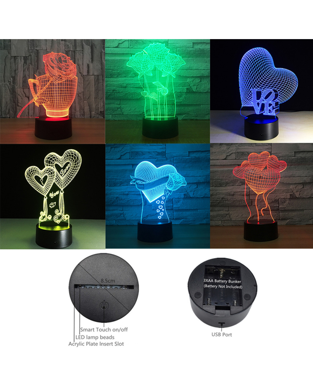 Japanese Anime Banana Fish Two Side Acrylic Stand Model Plate Holder 3D Lamp Ash Okumura Eiji Couple Character Led Nigh front-3