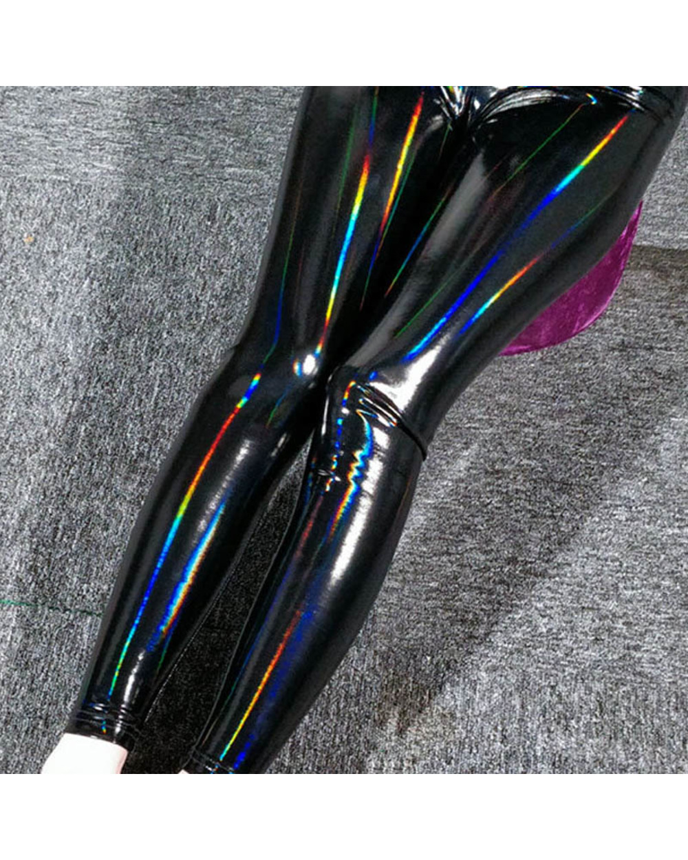 Fashion Ladies Leggings PU Leather Leggings Black Seamless Gothic Slim Long Pants Women High Waist Sexy Skinny Leggings front-4