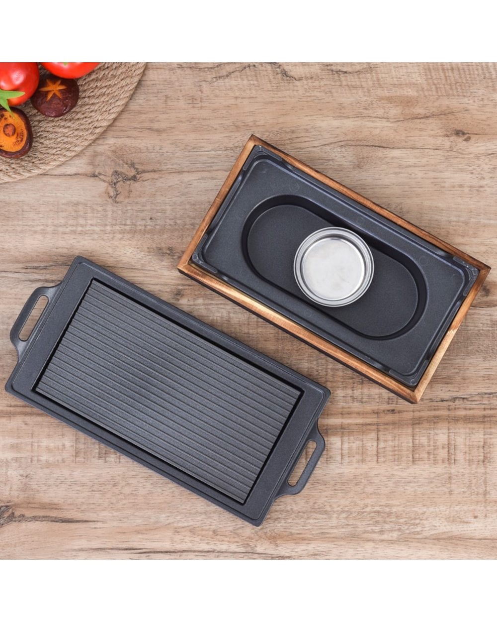 Smokeless Portable BBQ Grill Korean Japanese Barbecue Grill Charcoal BBQ Oven Alcohol Stove Household Non-stick front-2