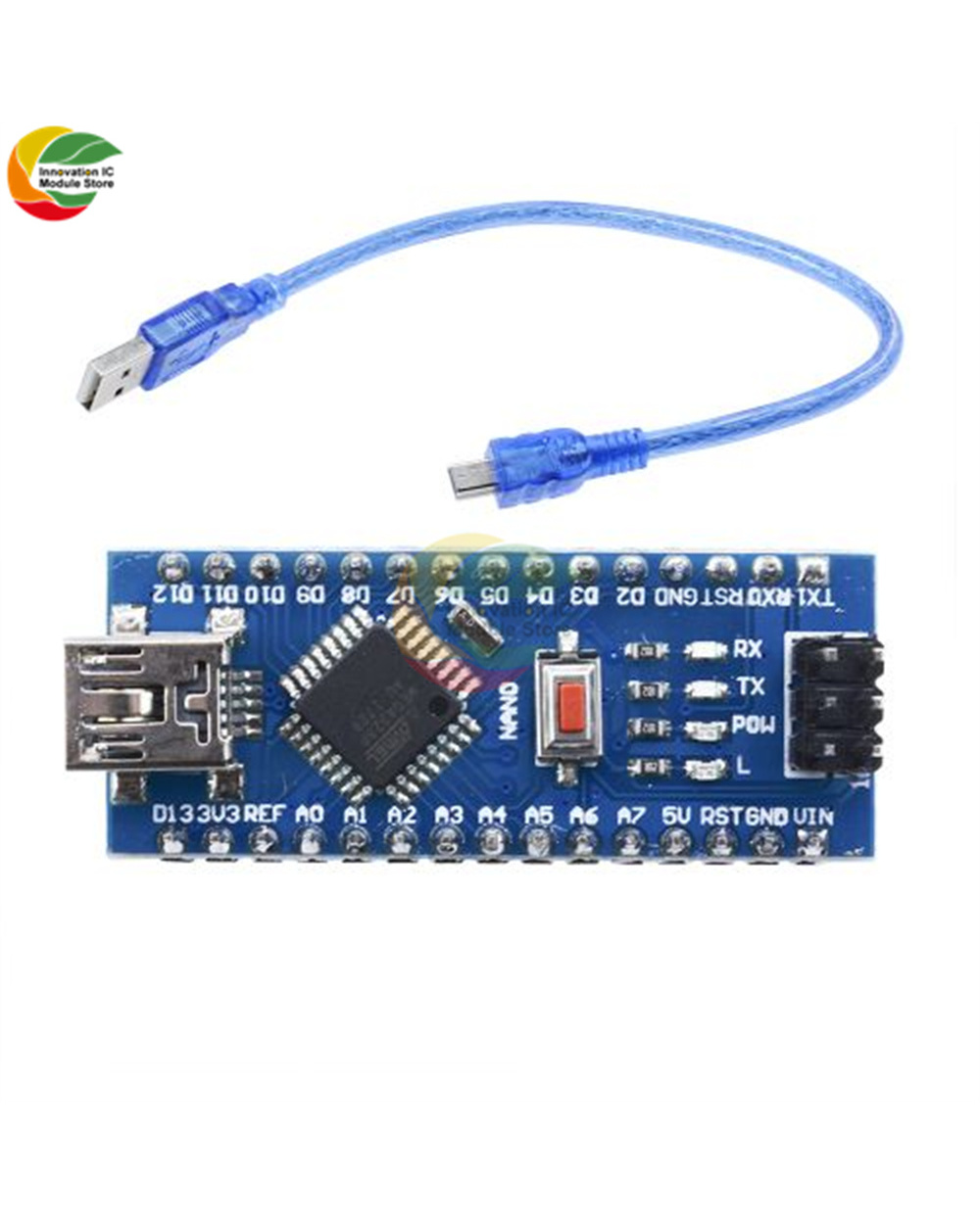 Atmega328p Ch340 Controller For Arduino R3 Compatible Arduino Nano V3.0 Development Board For Pro Mini 328 Atmega328p-Au front-1