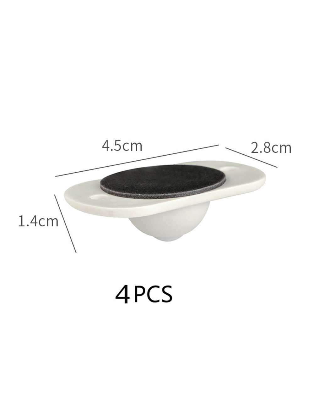 Paste Type Universal Pulley 4Pcs Adhesive Pulley Storage Box Pulley Can Self-Adhesive Pulley Home No Noise No Scratche front-4