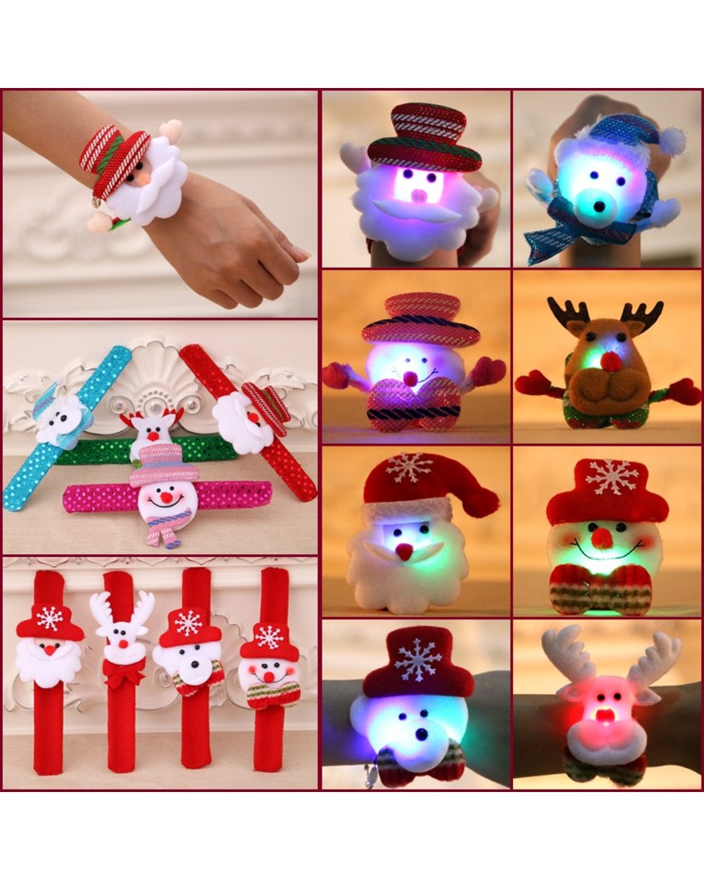 2022 Christmas Clap Circle Toys glowing hand ring ornaments Christmas pop circles Christmas Decorations For Home Gifts front-0
