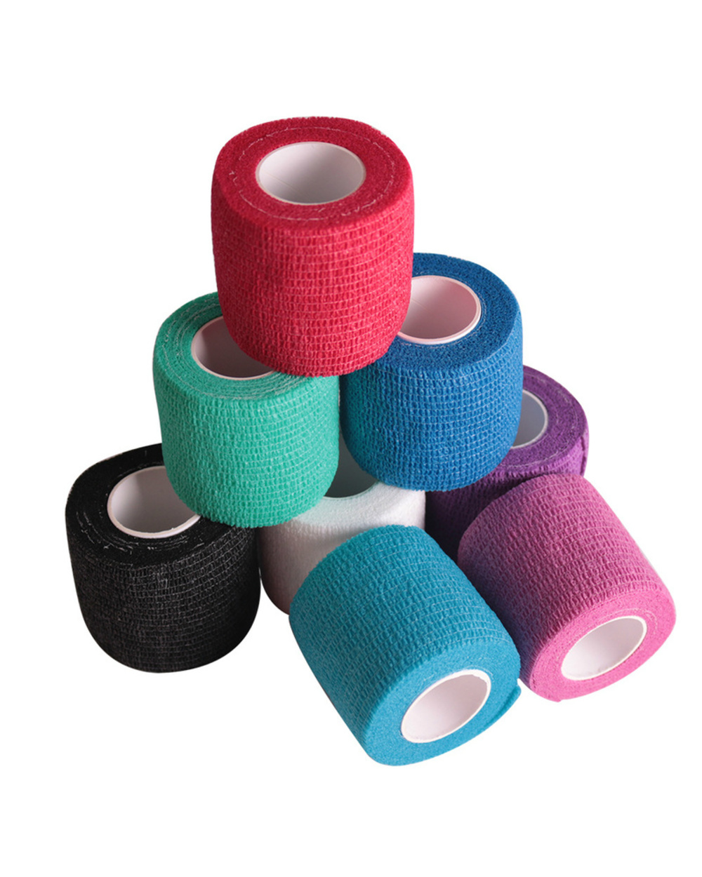 1Roll 2.5/5/10cm by 4.5m Gauze Medical Bandage Selfadhesive Breathable Elastic Bandages for Sports Fixing front-5