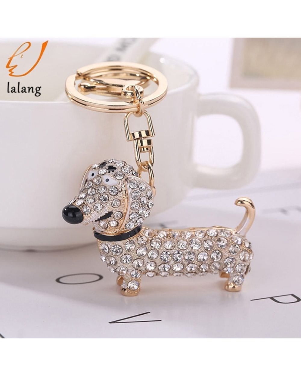 Dachshund Keychain Bag Charm Pendant Key Chains Holder Key Ring Jewelry For Women Girl Gift front-0