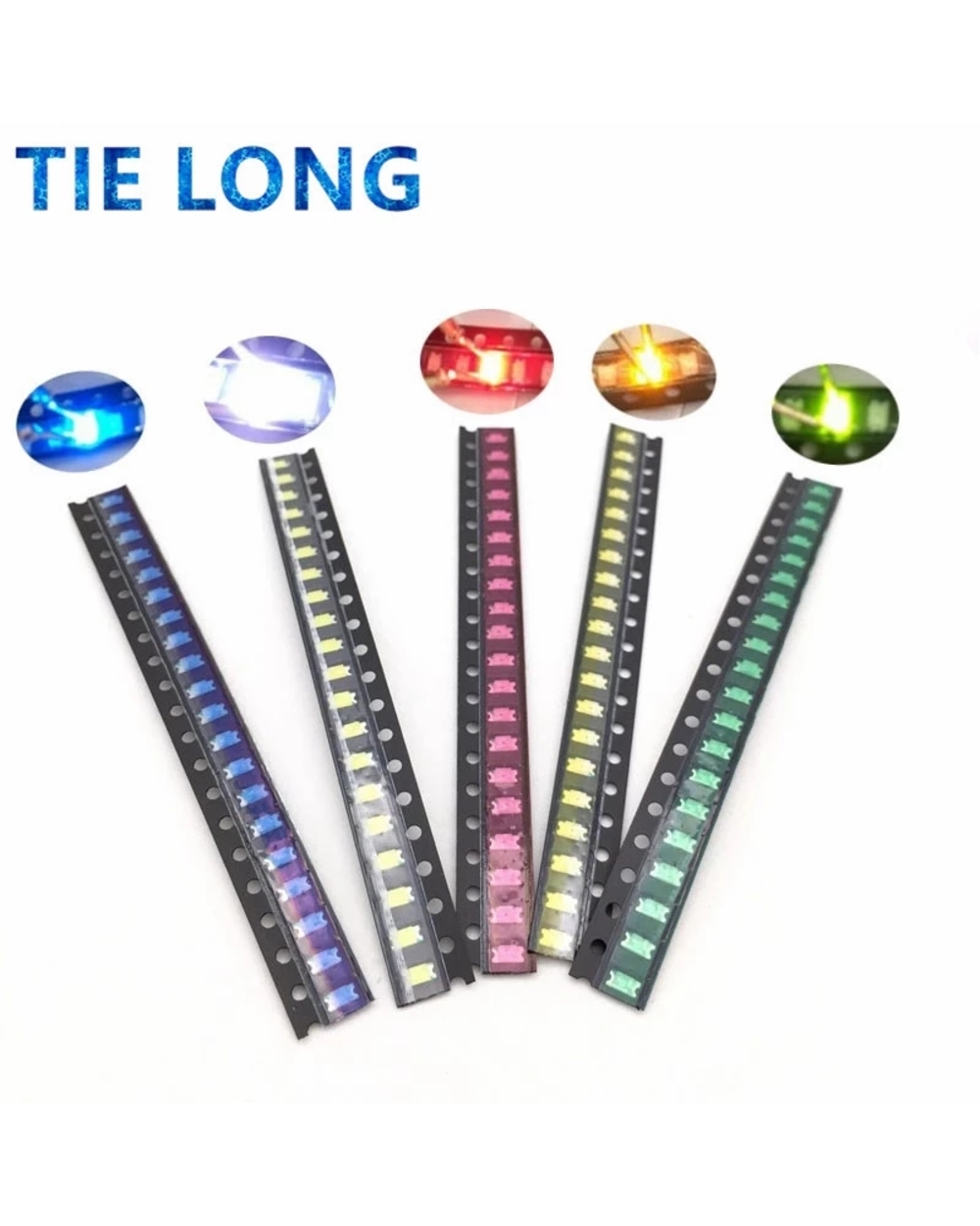 1Reel 0402 0603 0805 1206 1210 Smd Led Diodes Light Yellow Red Green Blue White 5000Pcs 4000Pcs 3000Pcs 2000Pcs front-1
