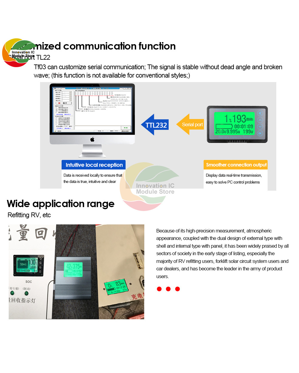 Tf03k With Shell Coulomb Counter Electric Car Rv Battery Gauge Display Dc Digital Display Voltmeter Capacity Detector D front-5