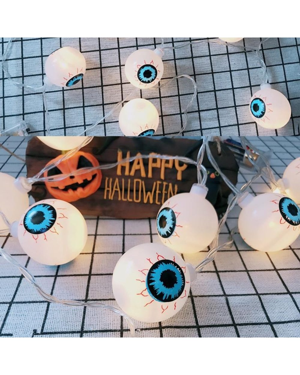 150cm 10LED Halloween LED String Lights Portable Pumpkin Ghost Skeletons Lights for Home Bar Halloween Party Decor front-4