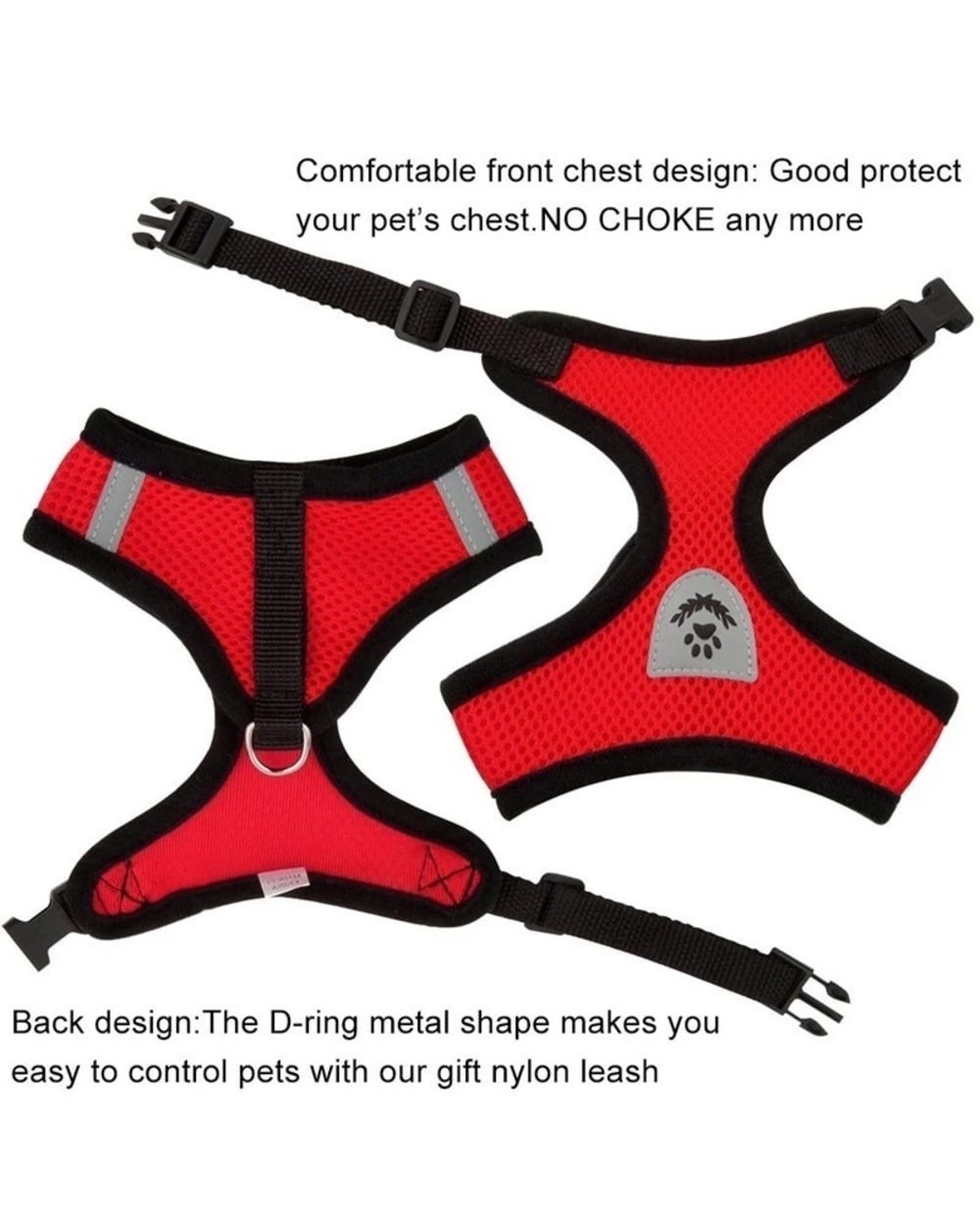 Cat Dog Harness Adjustable front-2