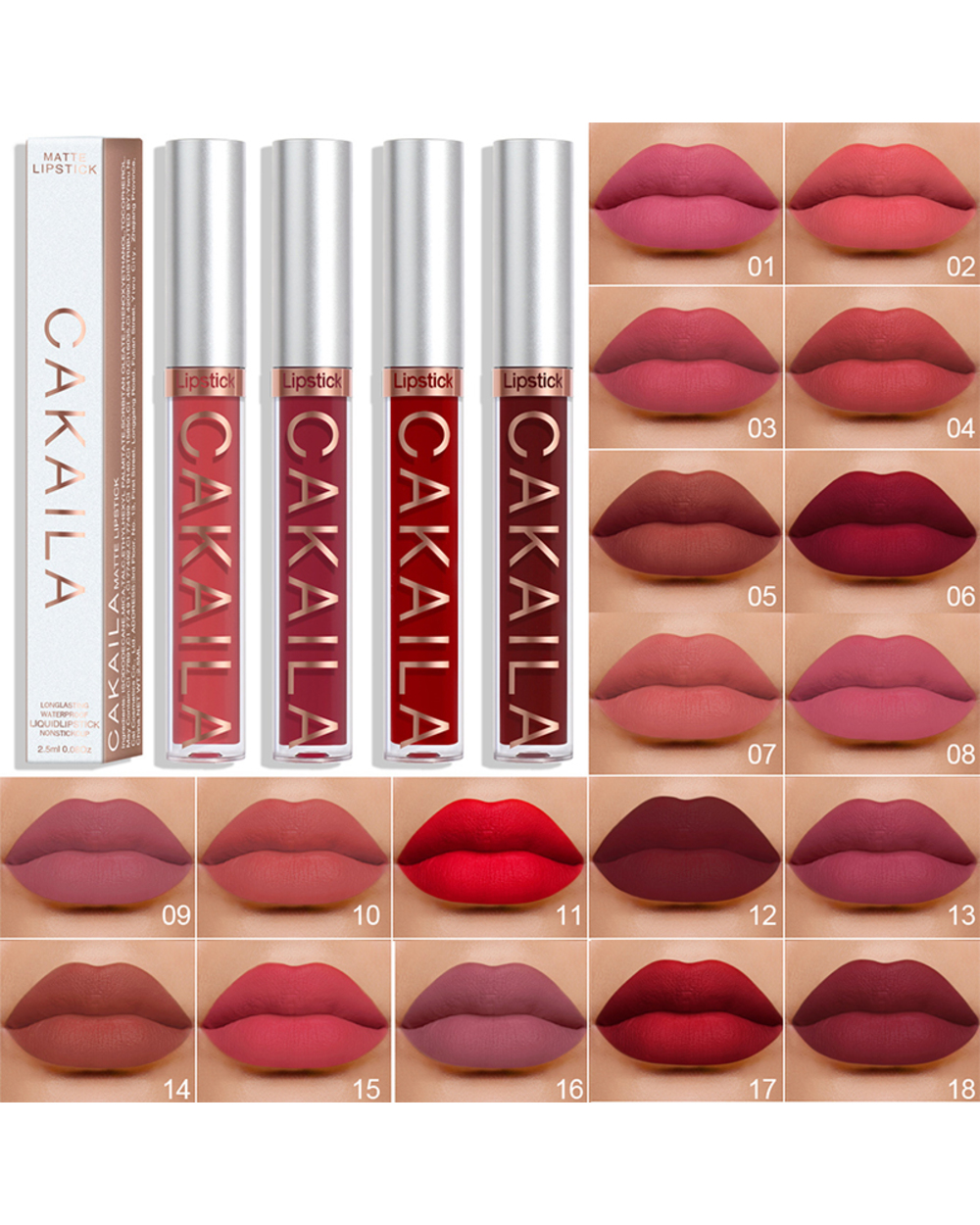 Matte Velvet Lip Glaze Waterproof Long Lasting Not EasyTo Fade Lip Gloss Silky Smooth Lipstick Makeup front-0