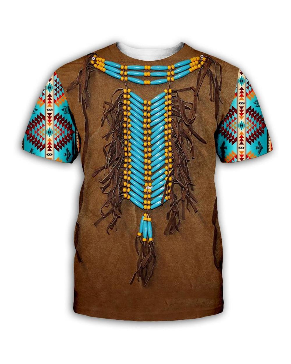 T-shirt Bohemia Style 3D Printed National Art Style T-Shirt Unisex Streetwear Casual T-shirt VG06 front-1