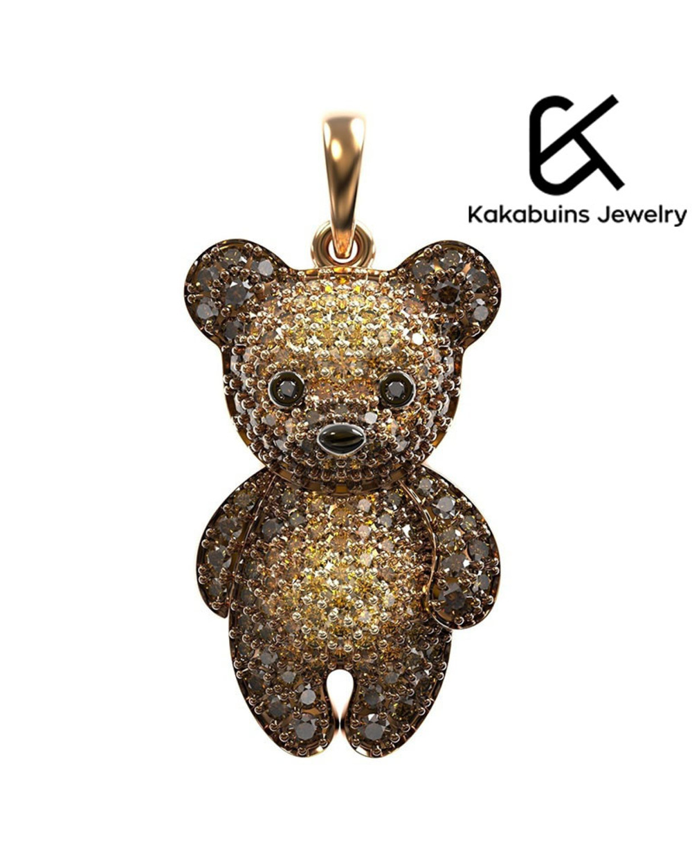 Bear Cute Animal Ladies Necklace Creative Cartoon Mosaic Pendant Fashion Accessories Jewelry Holiday front-1