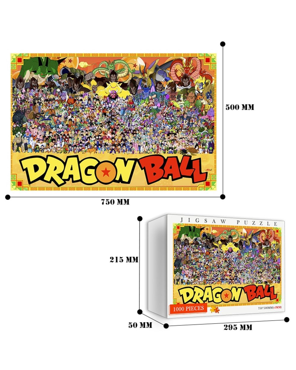 Dragon Customized Ball DIY Jigsaw Puzzles 1000 Pieces Wooden Quality Puzzle Toys Adults Japan Cartoon Anime 1000 Pieces front-5
