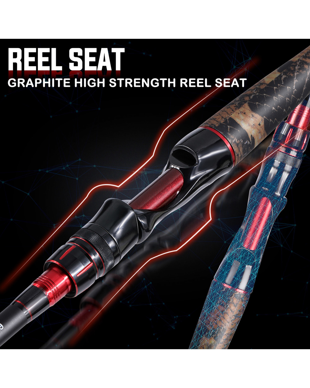 Sougayilang Fishing Rod Carbon Fiber 1.98M Carp Rods For Fishing Ultra Light Casting Rod And Pike Spinning Max Drag 10K front-3