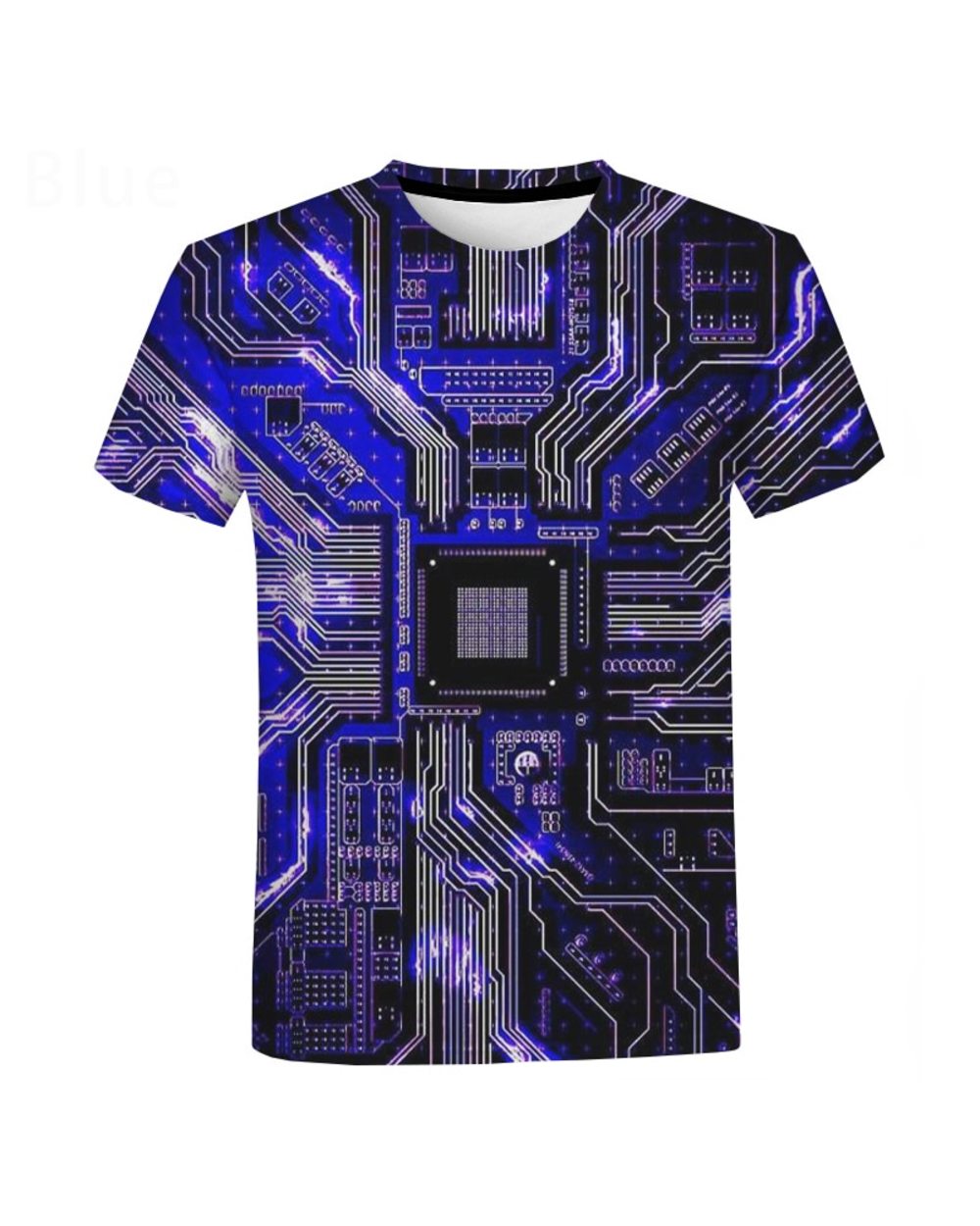 Electronic Chip Hip Hop T Shirt Men Women 3D Machine Print T-shirts Harajuku Harajuku Style Summer Short Sleeve Tee Tops front-1