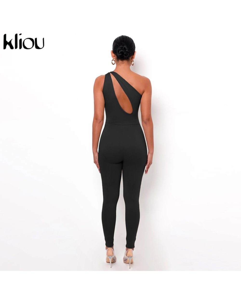 One Shoulder Sexy Cut Out Rompers Womens Jumpsuit Streetwear Active Wear Skinny Slim Jumpsuits Summer front-5