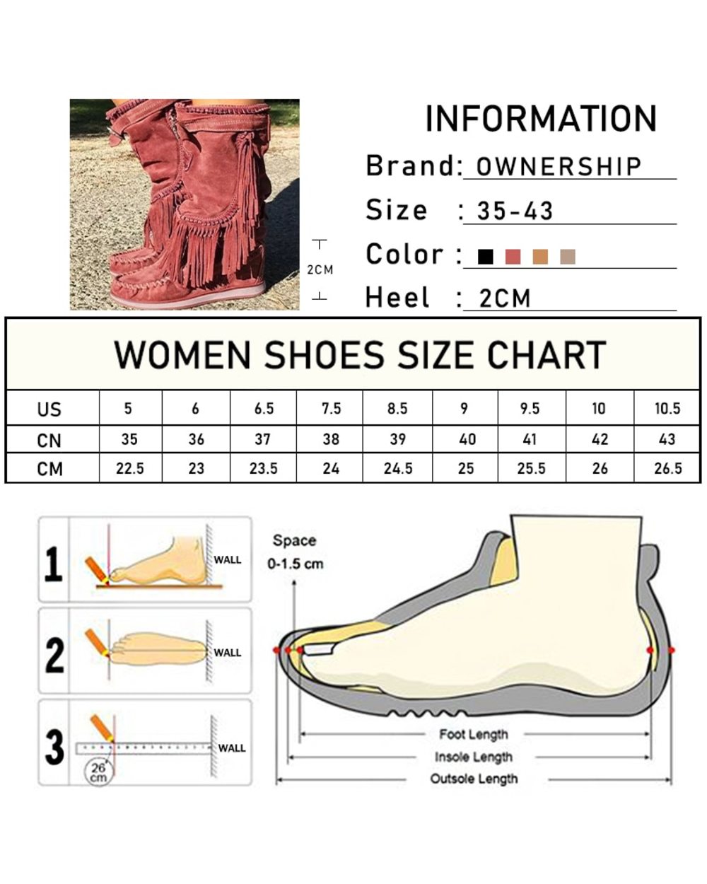 Pirate Boots Woman Pleated Tassel Mid-calf Boots Womens Sewing Footwear Buckle Leather VG06 front-4