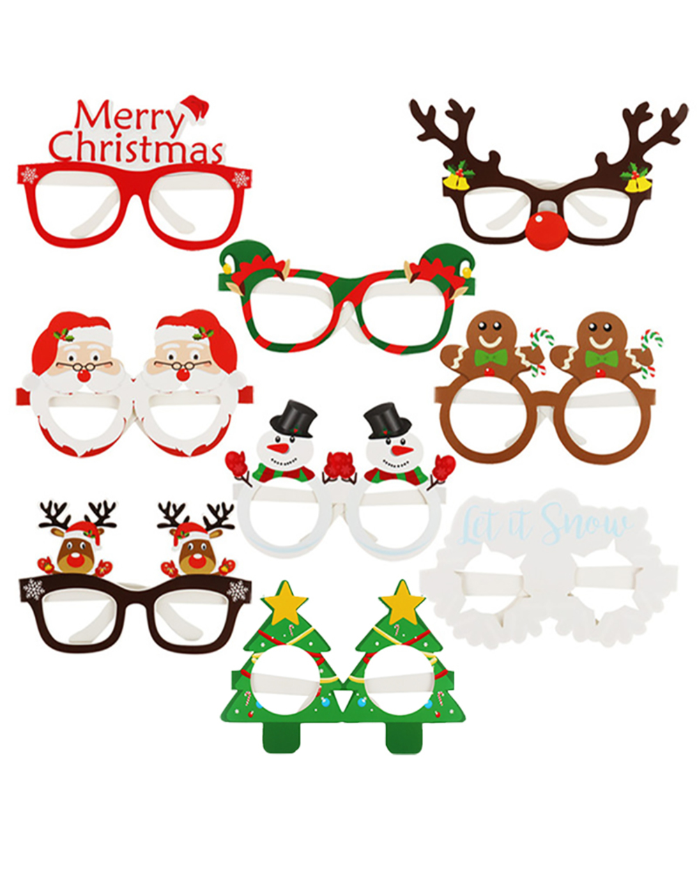 9pcs Merry Christmas Photo Booth Props front-0