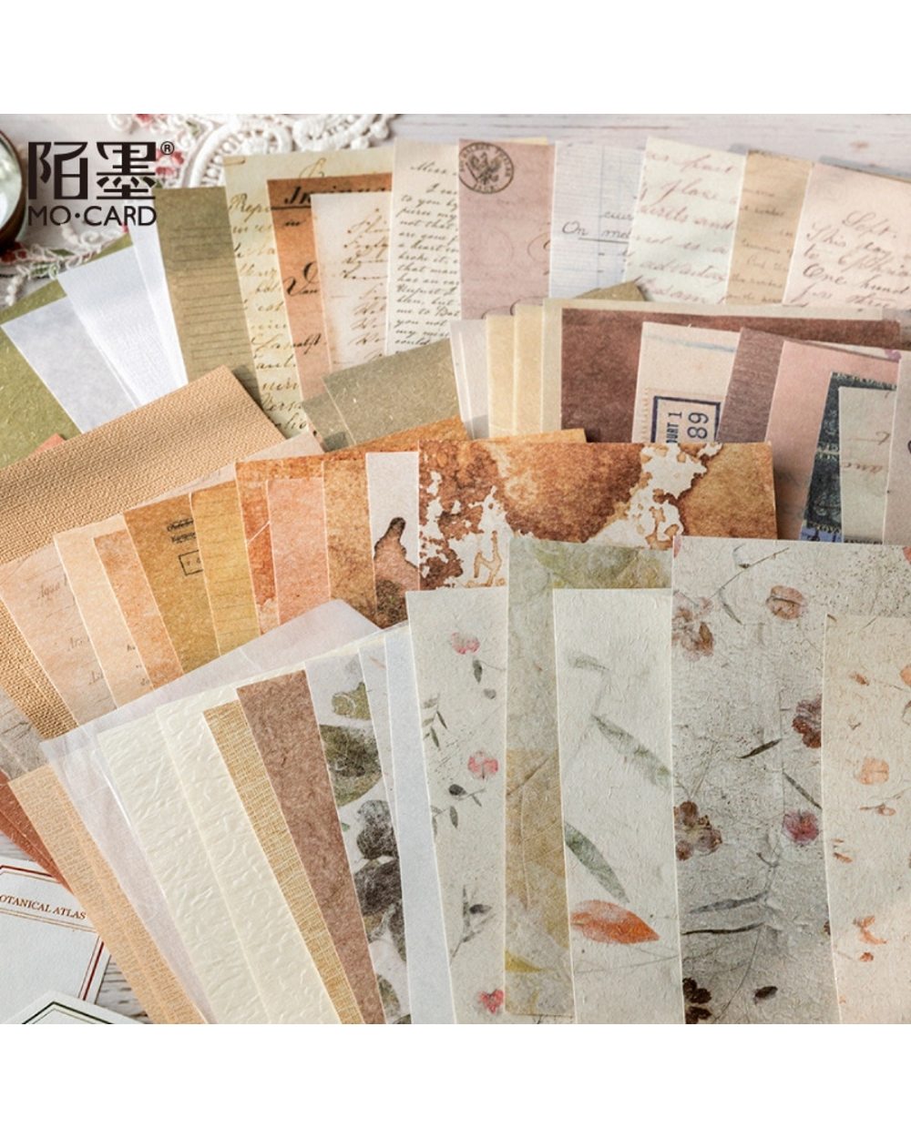 30 Pcs Retro Letter Sheet Material Paper Junk Journal Planner Scrapbooking Vintage Decorative Diy Craft Background Paper front-2