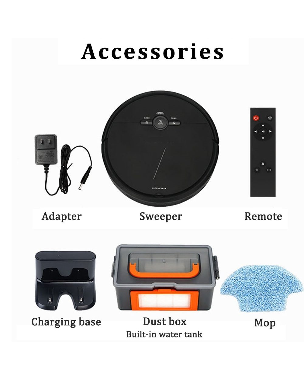 3600Pa Robot Vacuum Cleaner Smart Wireless Remote Control Navigation Built-In Water Tank Sweep Machine Vacuum Cleaner front-5