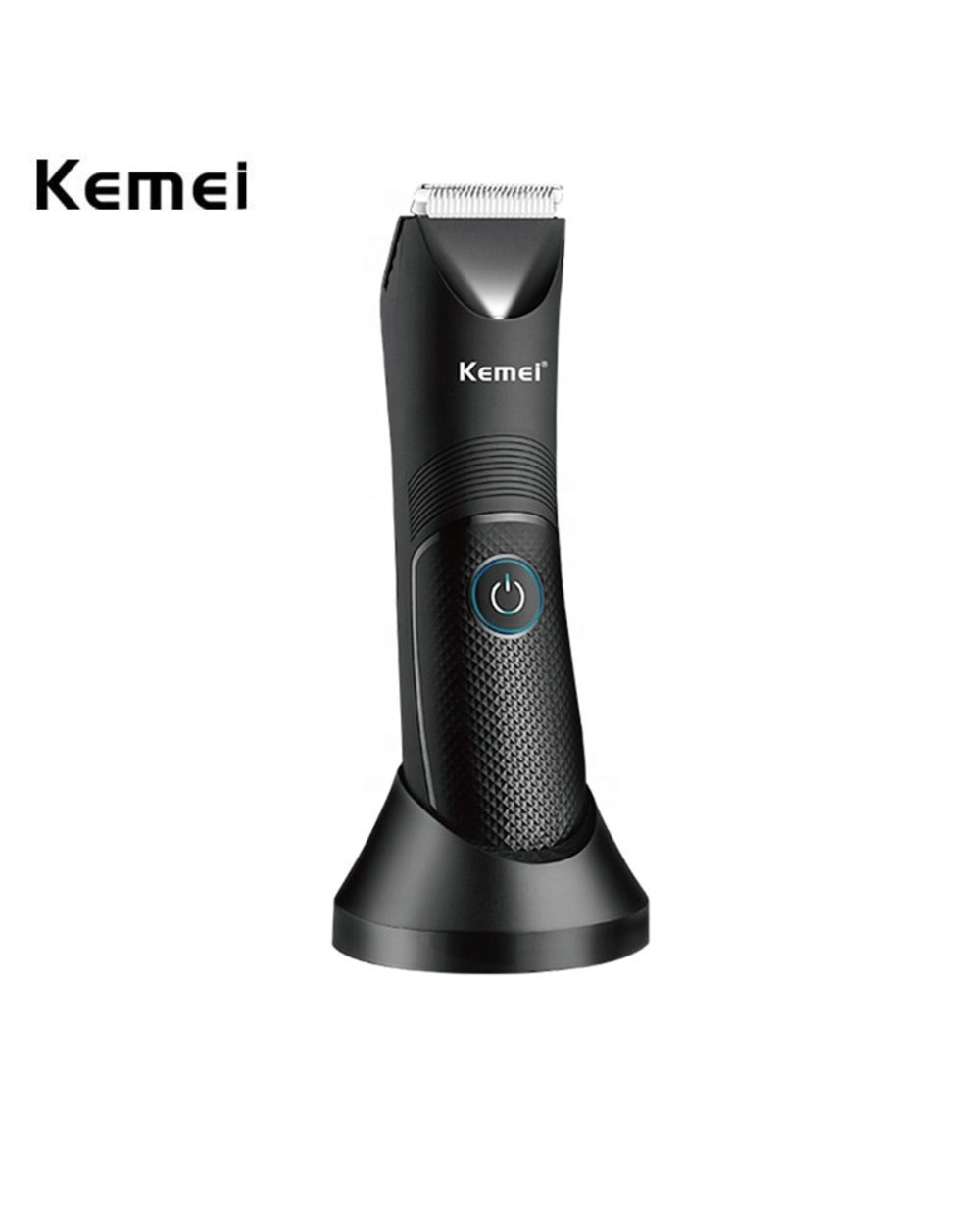 Kemei Groin Area Hair Trimmer Lawn Mower Ceramic Blade Waterproof Wet Dry Clippers Pubic Armpit Body Hair Ultimate Hygi front-0