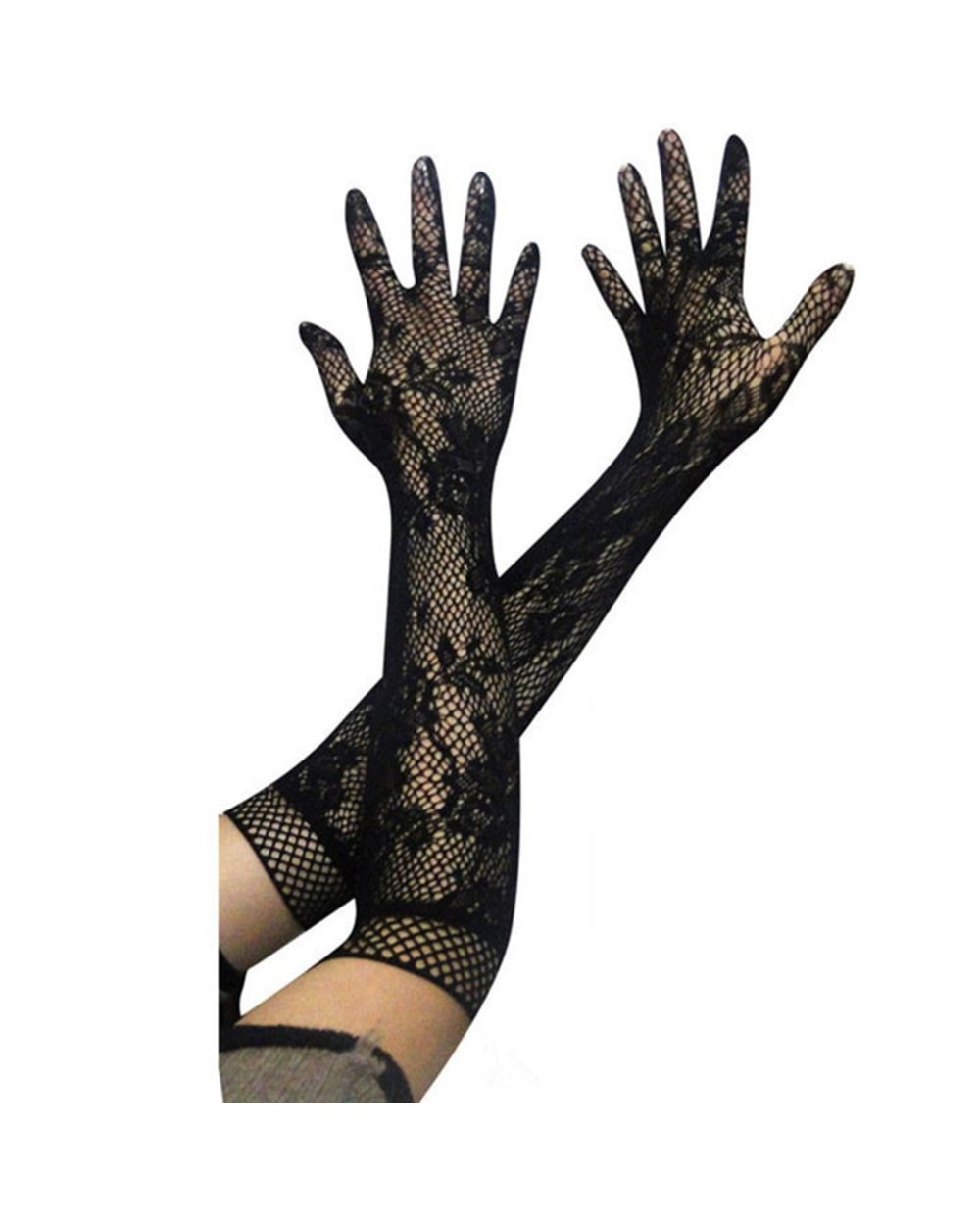 New Fashion Etiquette Gloves Long Fishnet Gloves Nets Smooth Fashion More Style Lace Beautiful Elegant Women Sexy Gloves front-2