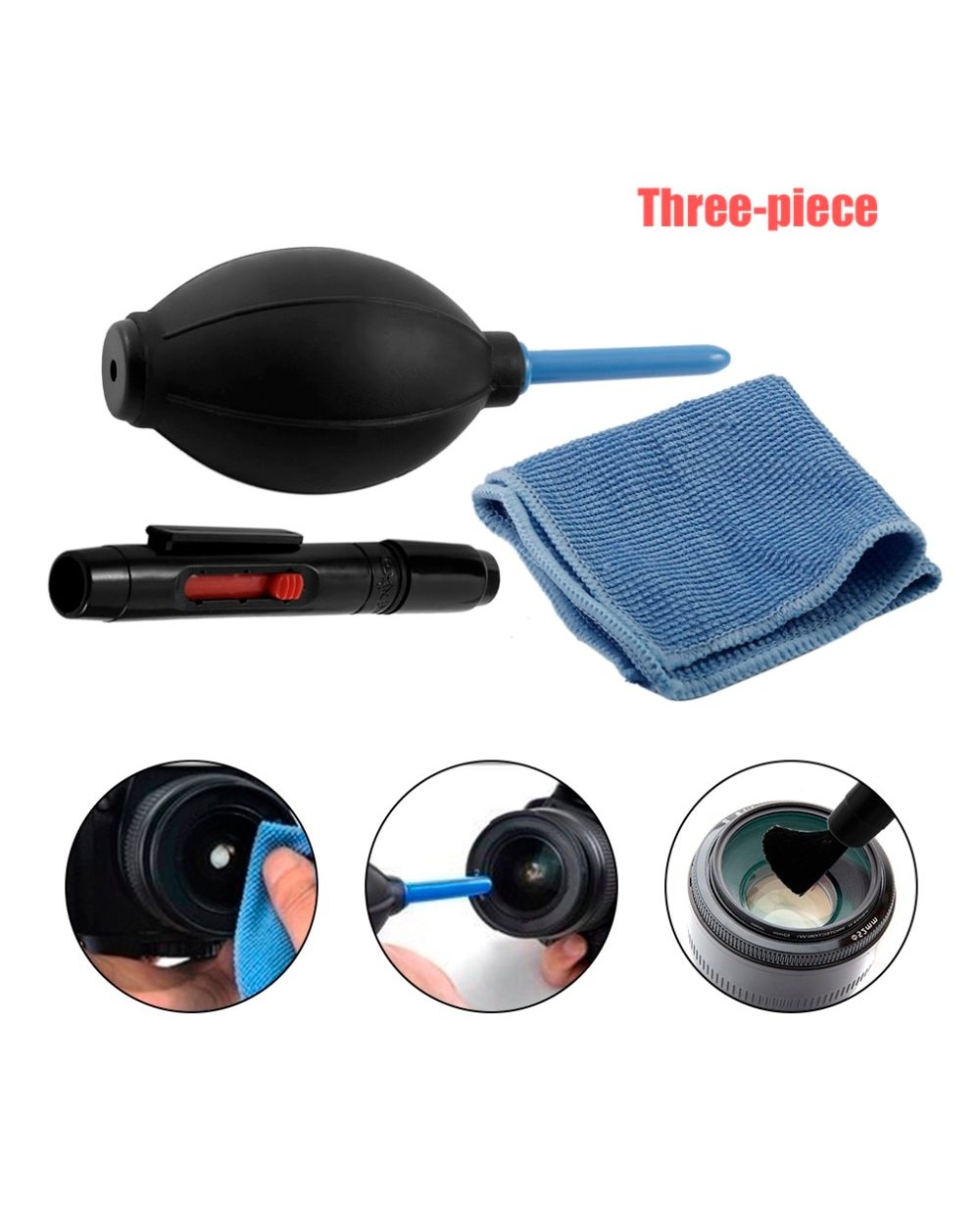 1 Set Cloth Brush and Air Blower In Digital Camera Cleaning kit front-0