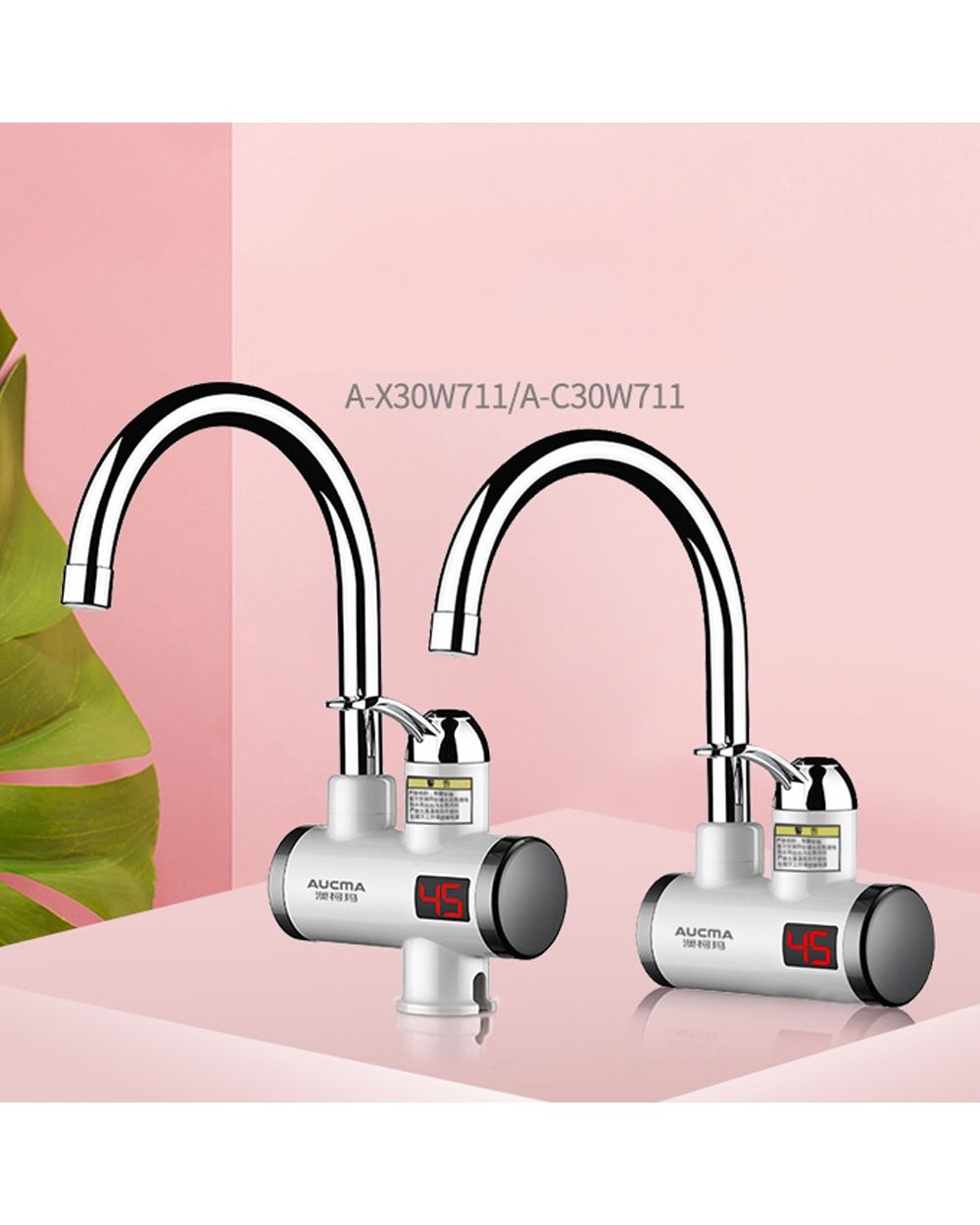 3000W Instant Electric Water Heater Faucet With Temperature Display Fast Heating Electric Tap Instantaneous Boiler 220V front-2