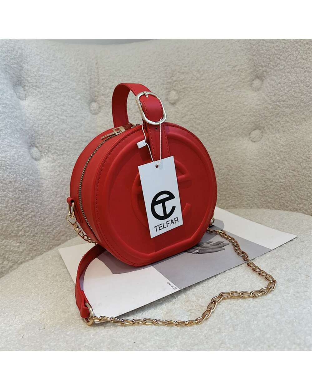 Round Handbag Fashion Messenger Shoulder Bags For Women 2019 Crossbody Bag Handle Purse Telfaring Bag front-4