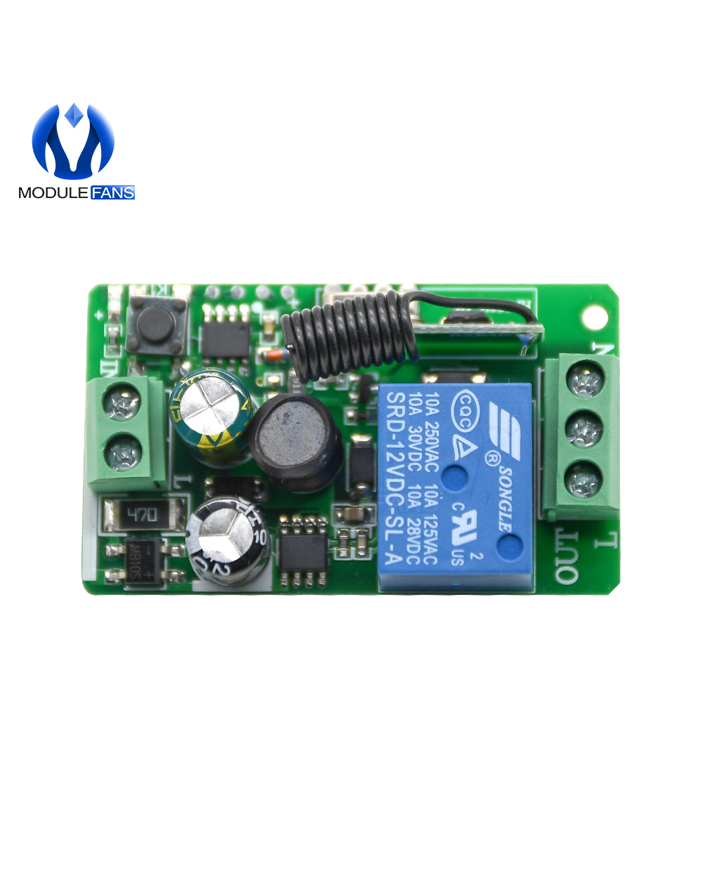315Mhz 433Mhz 315 433 Mhz Ac 85- 220V 10A 1 Ch Channel Wireless Rf Remote Control Board Transmitter Receiver Relay Swit front-1
