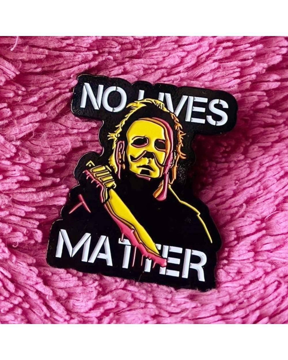 Michael Myers No Lives Matter Brooch Pins Enamel Metal Badges Lapel Pin Brooches front-0