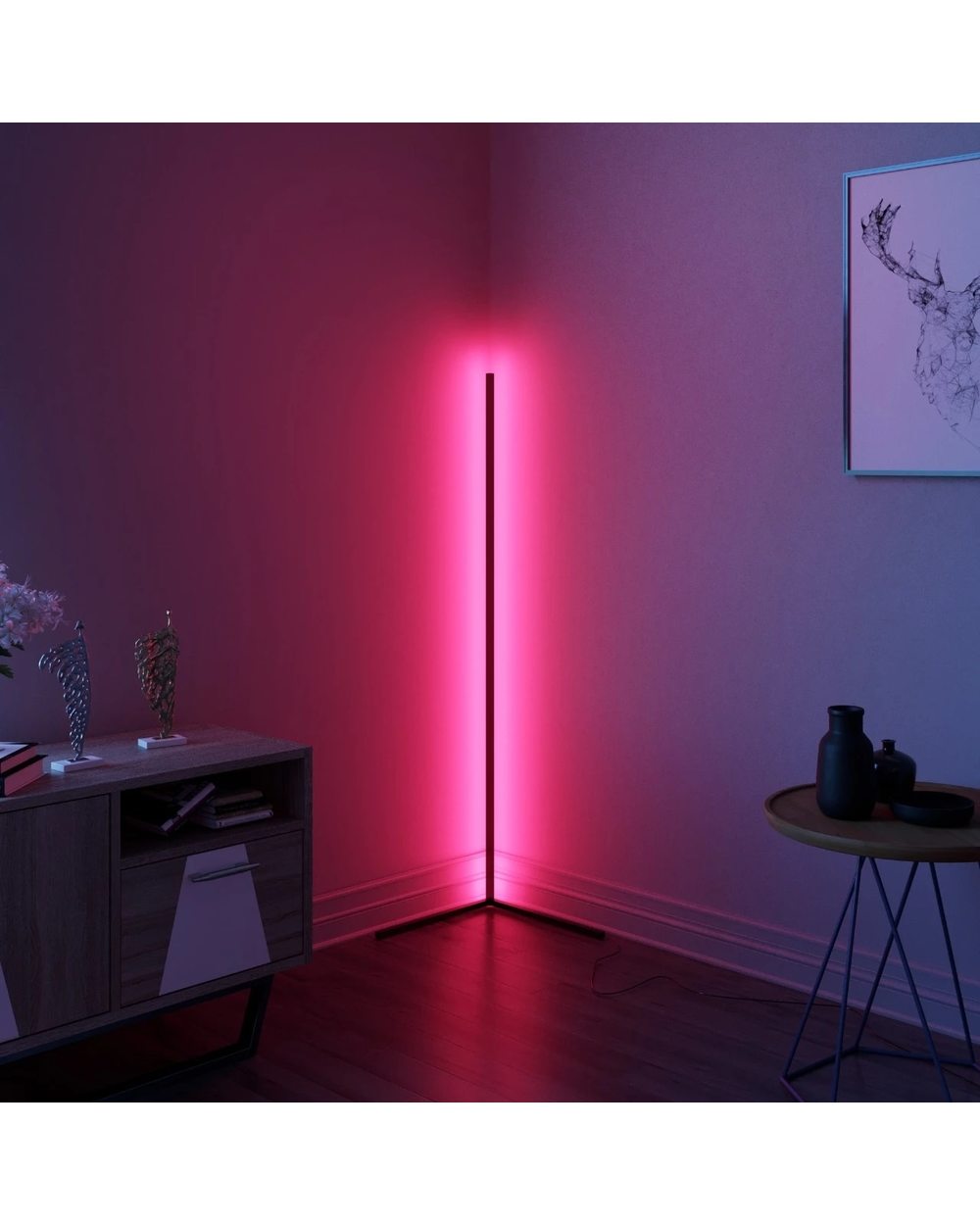 Modern LED Floor Lamp RGB Corner Colorful Standing Lighting front-2