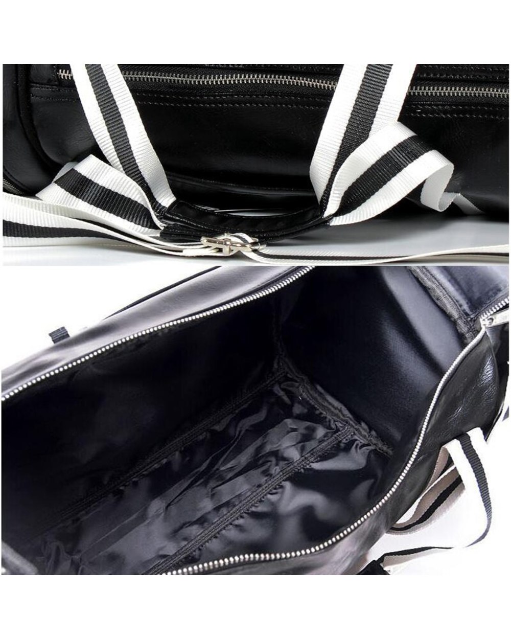 Outdoor Men's Sports Gym Bag PU Leather Training With Independent Shoes Pocket Mixed Color Sport Fitness Travel Bag front-3