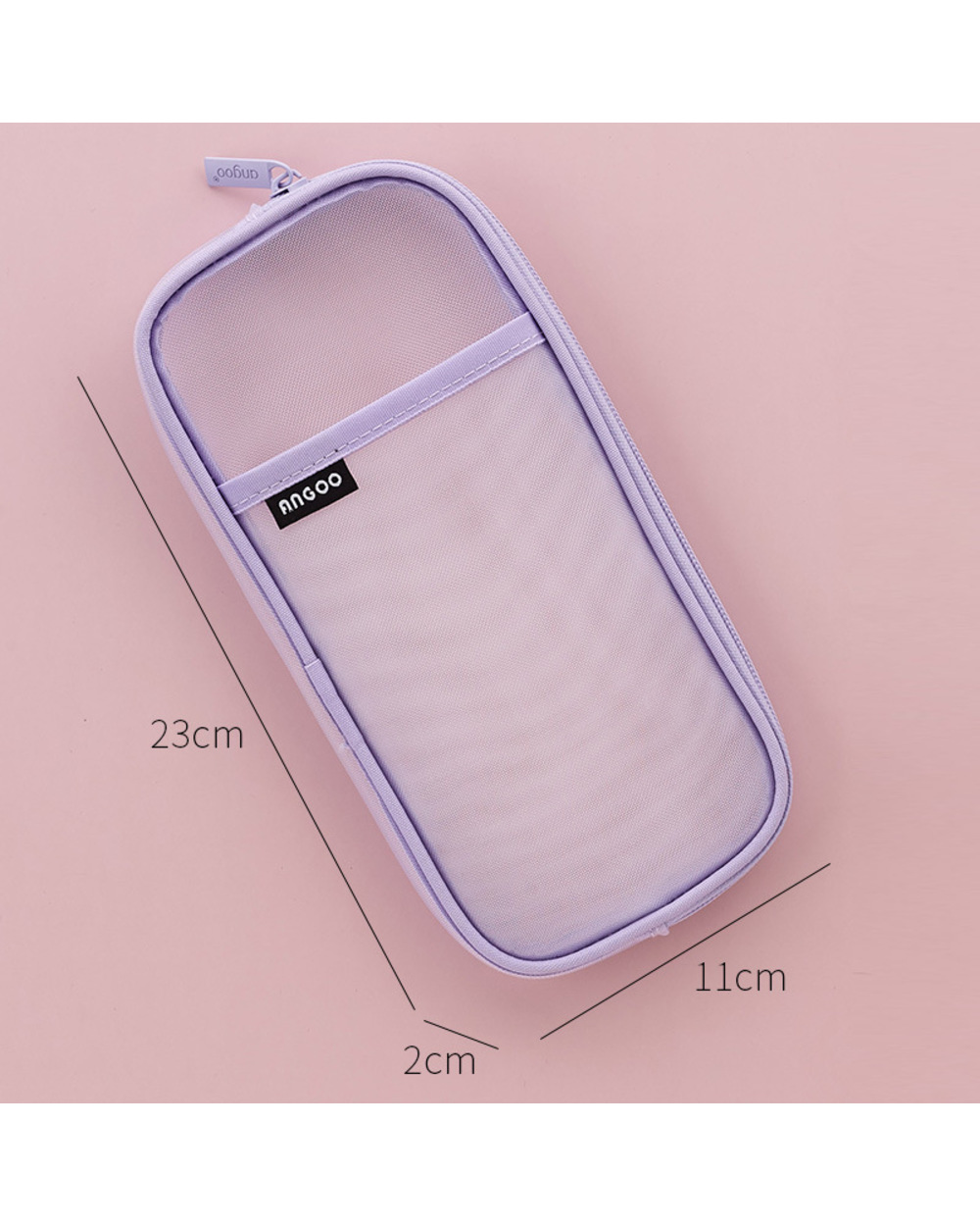 Transparent Mesh Pencil Case Creative Colored Pen Bag For Students High Quality Storage Pouch Stationery School Office front-5