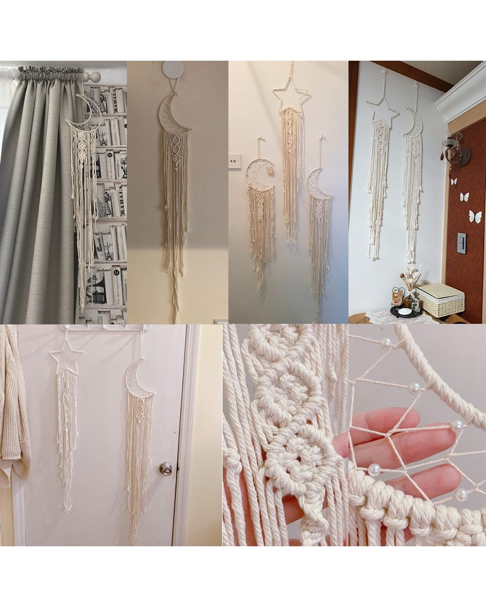 Macrame Wall Hanging Boho Decor Macrame Tapestry Woven Room Decoration Apartment Bedroom Living Room VG06 front-5