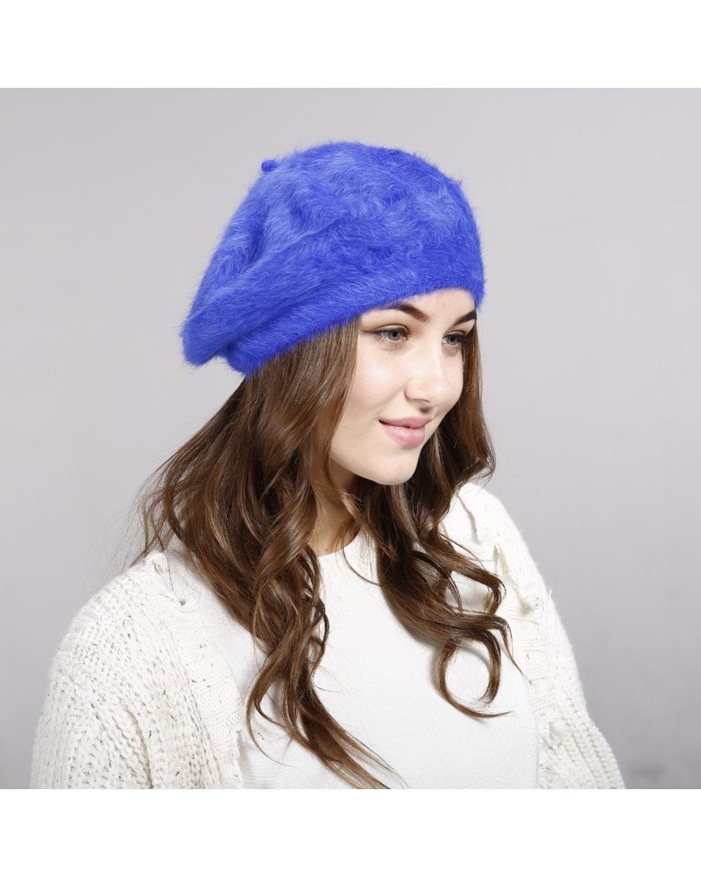 Hat Women Lady Winter Imitation Rabbit Hair Hat New Winter Wool Hat Thickened Warm Knit Hat Hats For Women Hats Cap For front-5