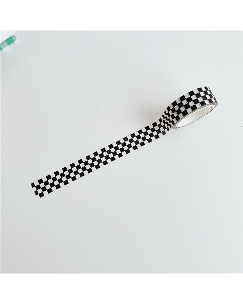 Korean Ins Black White English Adhesive Washi Tape Simple Style Checkerboard Manual Stationery Decorative Tape Seal Sti front-5