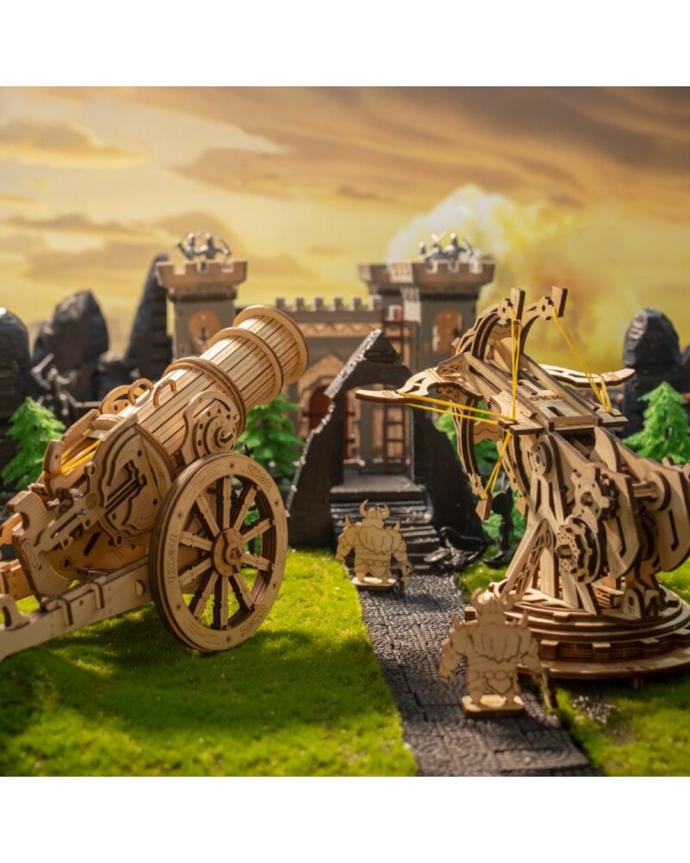 ROKR DIY 3D Medieval Siege Weapons Wooden Puzzle Game Assembly Toy Gift for Children Teens Adult KW front-2