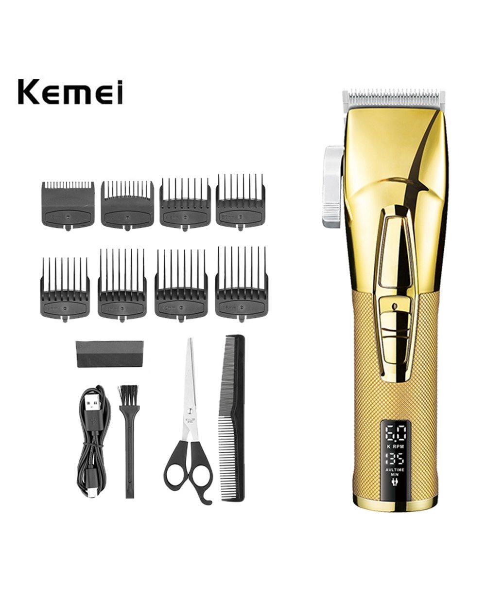 Kemei KM5096 7000RPM Electric Hair Clippers Extremely Fine Hair