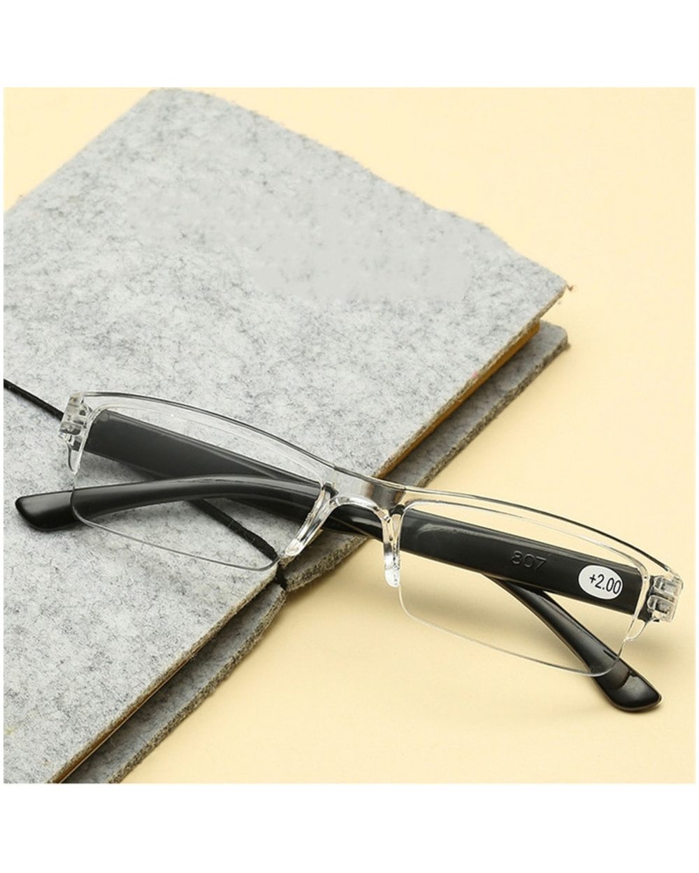 2021Presbyopic Eyewear Portable Ultralight Presbyopia Eyeglasses Square Reading Glassses For Men Women With+1+1.5+2+2. front-1