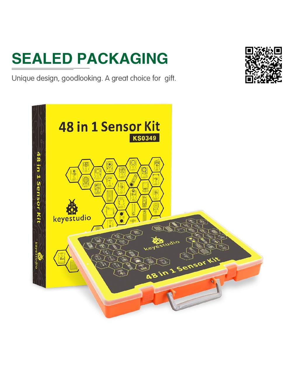 Keyestudio Sensor Starter Kit 48 In 1 With Gift Box For Arduino Uno/ 2560Mega Starter Sensor Kit Diy Projects (48Pcs S front-0