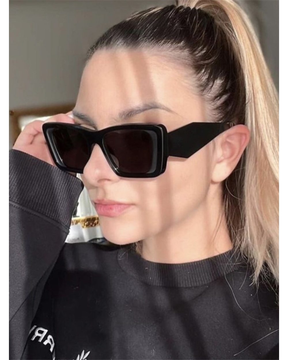New Trend Sunglasses Women Luxury Brand Vintage Square Sun Glasses Fashion Retro Ladies Cat Eye Eyewear Eyeglasses Ocul front-1