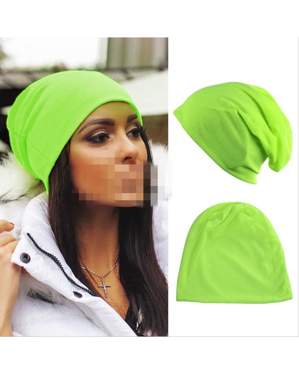 Cotton Knitted Slouch Crochet Hat Spring Sun Hat Beanie Hip-Hop Hats Ski Baggy Beanies Skullies Unisex Men Women Hedgin front-5