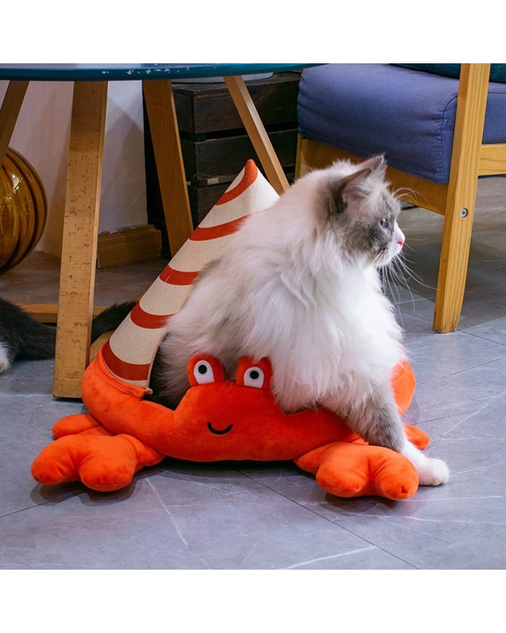 Cat Bed Dog Mats Four Seasons Comfortable Keep Warm Breathable Cat Nest Semi-closed Plush Cat House Pet Supplies front-4